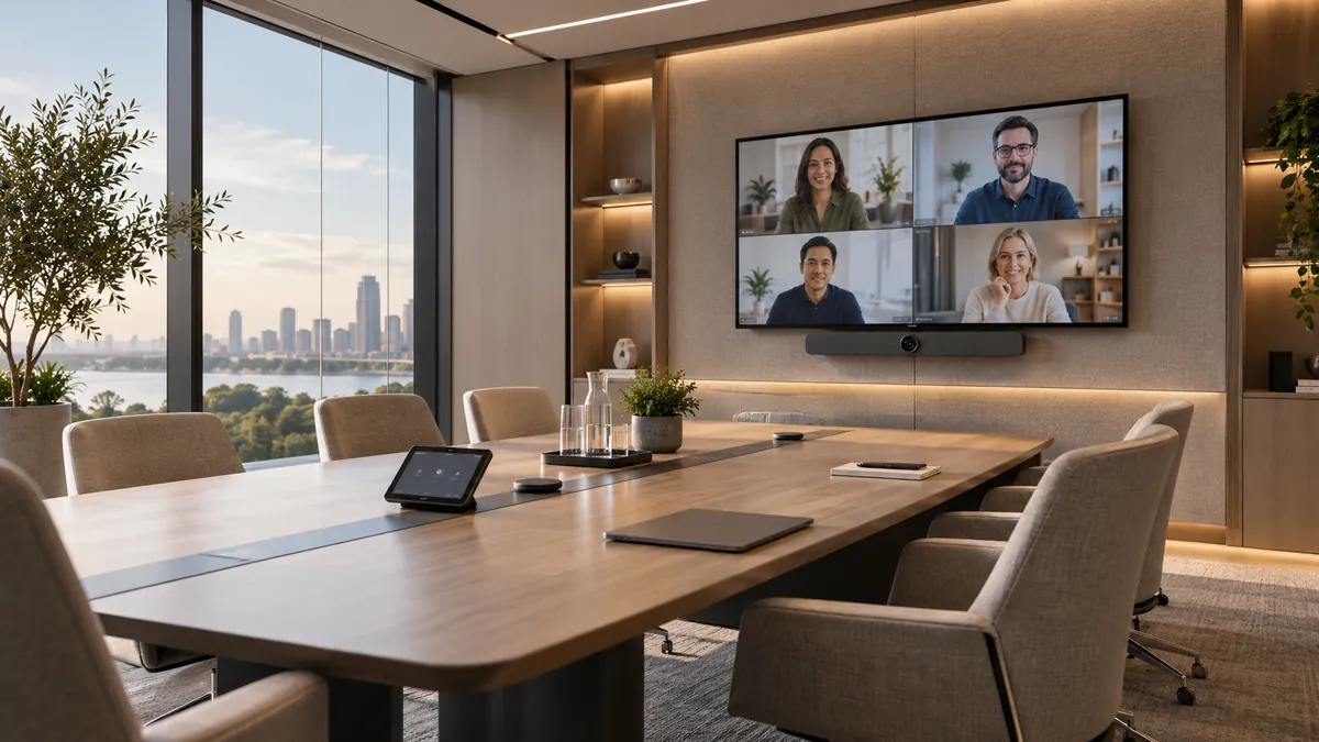 Logitech-style unified communications room concept for AV SI